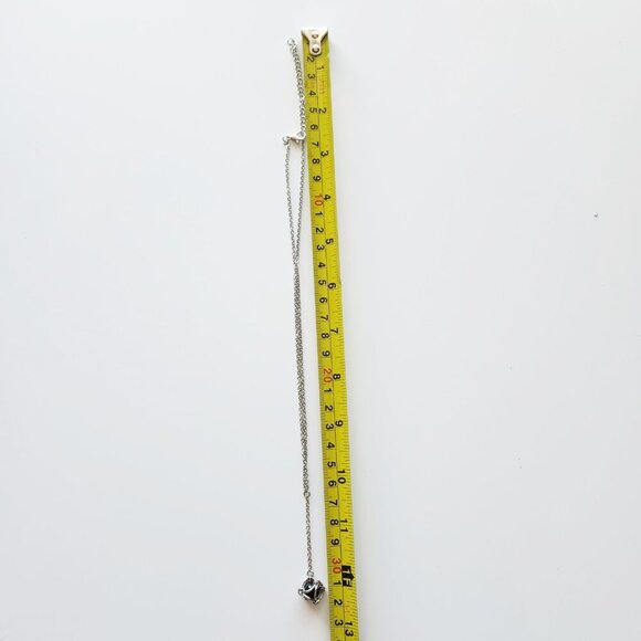 Vintage goth black obsidian and silver rosary necklace - Picture 5 of 7